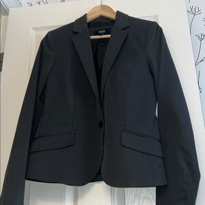 Mango Women's Black Pinstripe Blazer Size 8